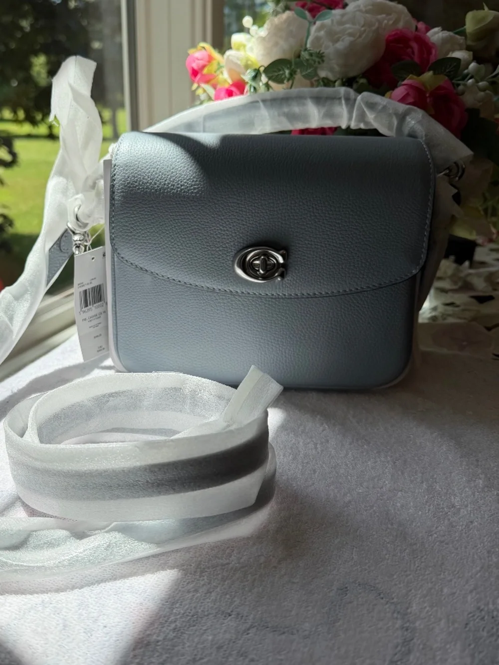 NWT Coach Cassie Crossbody Bag in Light Grey Blue